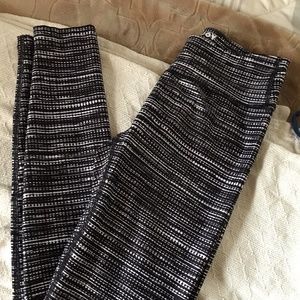 Black and white running tights